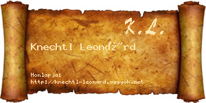 Knechtl Leonárd névjegykártya